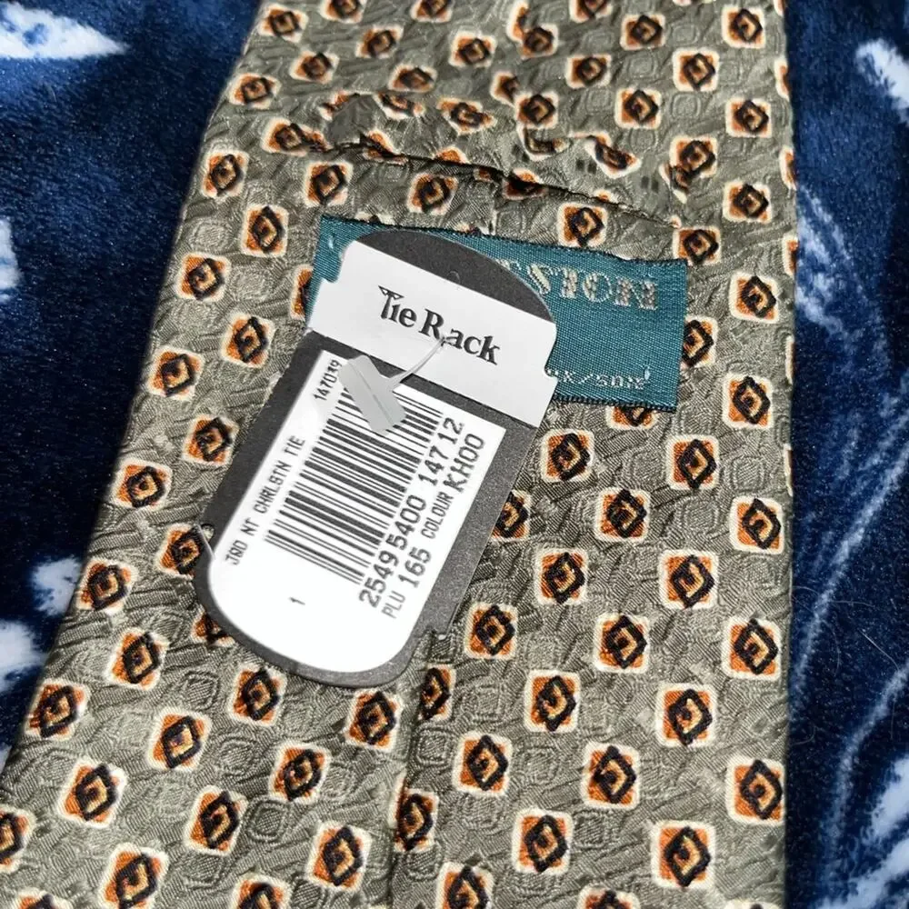 NWT! Charleston X Tie Rack Made in Italy 100% Silk Necktie Tie